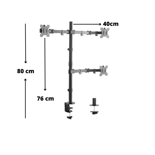 soporte para tres monitores