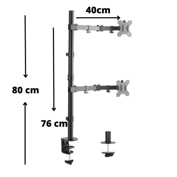 soporte para dos monitor vertical