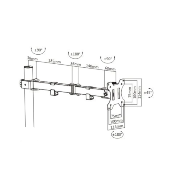 soporte para dos monitor vertical