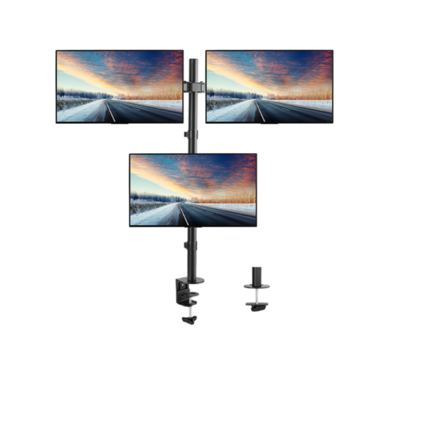 soporte para tres monitores