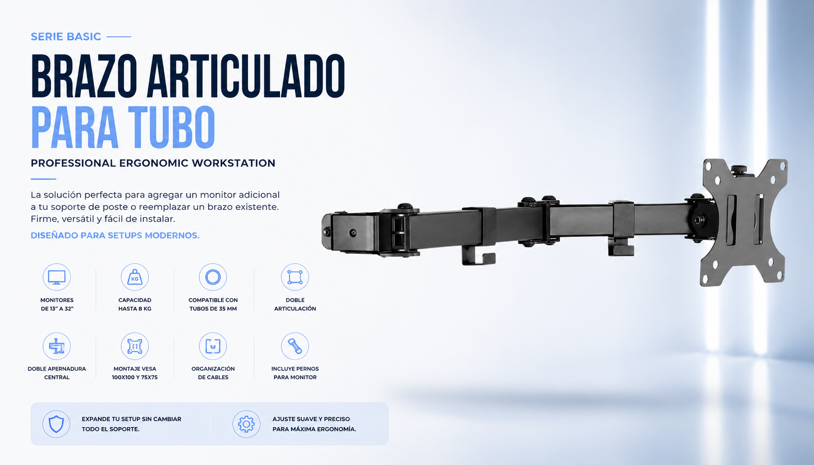 brazo independiente para monitor