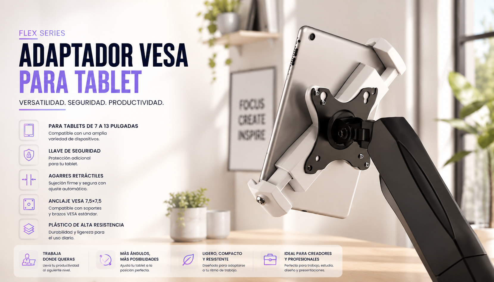 adaptador vesa pata tablet
