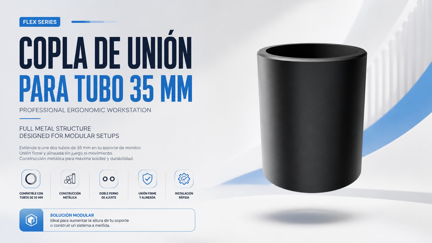 copla de union para tubos